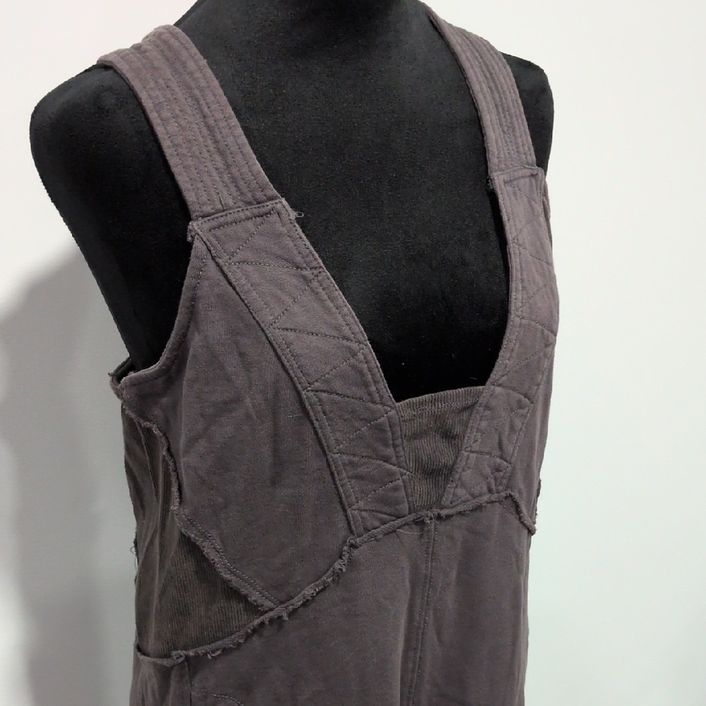 BlueVelvet Charcoal Wide Leg Jumpsuit - Picture 2 of 10